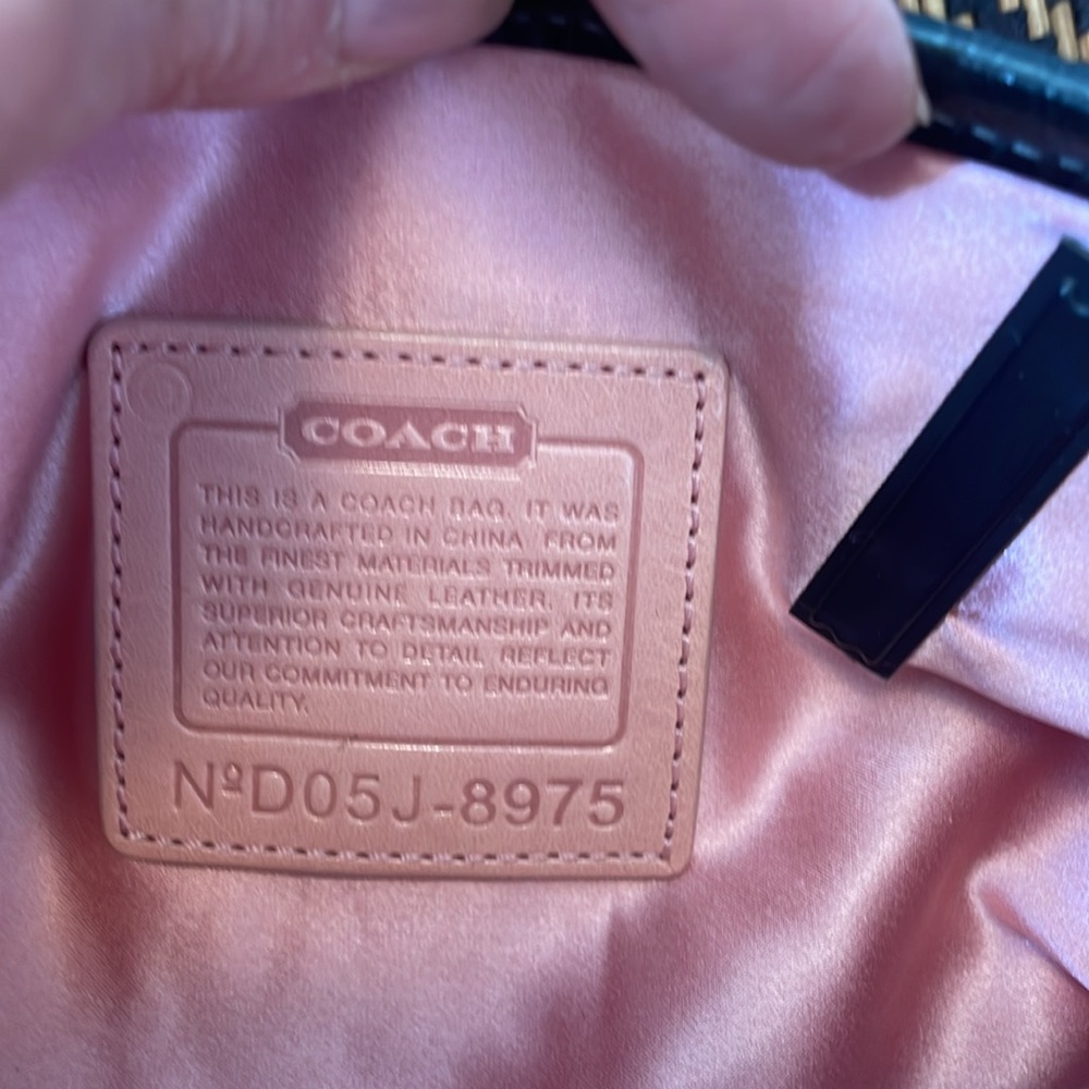 VINTAGE Y2K COACH MADISON SATIN SUEDE RHINESTONE MINI TOP HANDLE 8975 SOHO - Picture 12 of 13